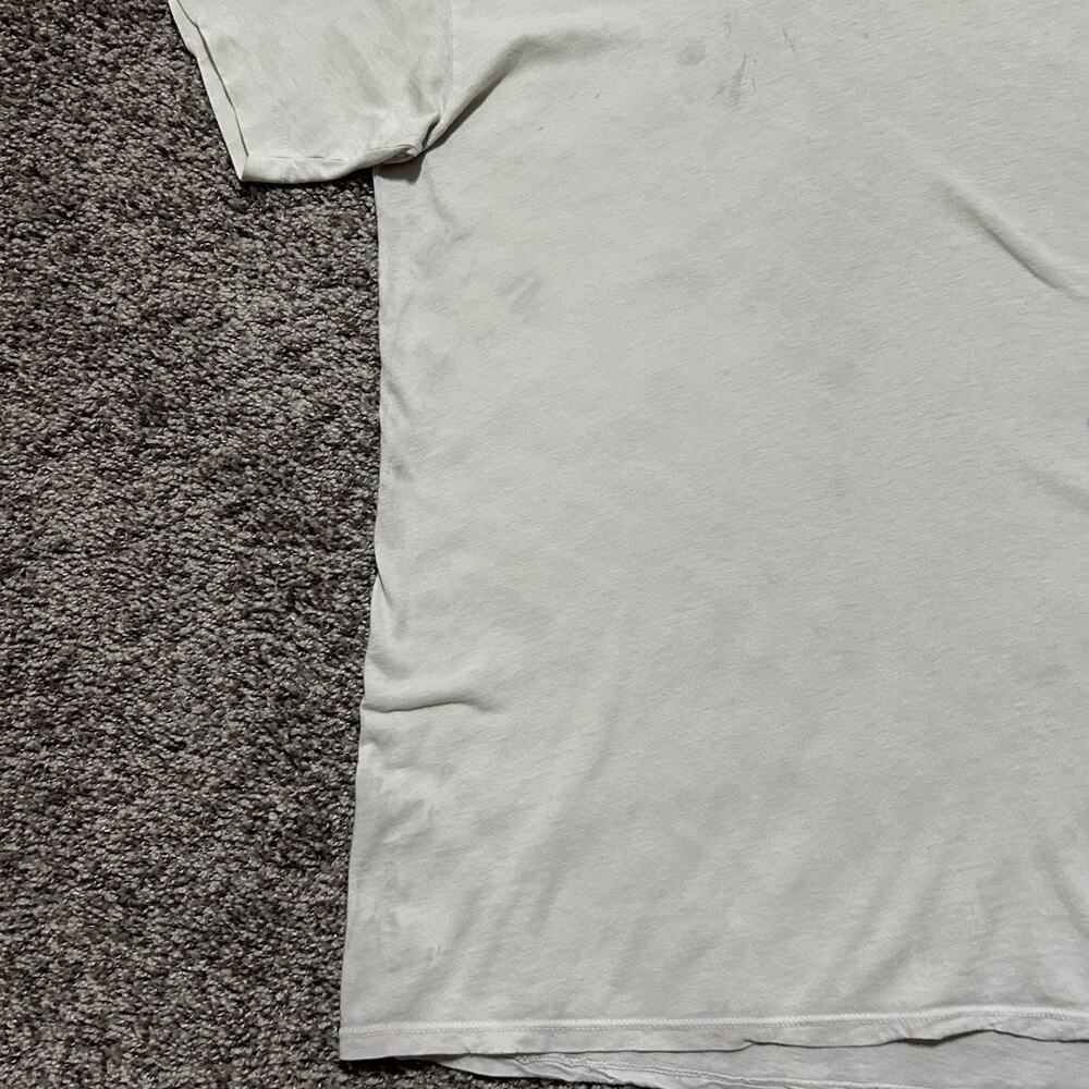 Vintage Thrashed Shirt Plain White Tee 90s y2k Minimalist Aesthetic OSFA Mens XL - Picture 3 of 14